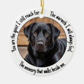 カスタムYour Photo Quiet Verse Remembrance Memorial セラミックオーナメント (正面)