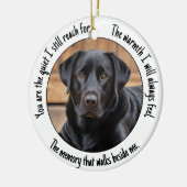 カスタムYour Photo Quiet Verse Remembrance Memorial セラミックオーナメント (左)