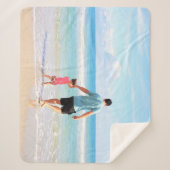 カスタムYour Photo Sherpa毛布パーソナライズされた シェルパブランケット (正面)