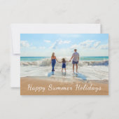 カスタムYour Photo Summer Holidaysカード 招待状 (裏面)