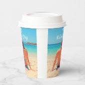 カスタムYour Photo Valentine's Day紙カップ 紙コップ (左)