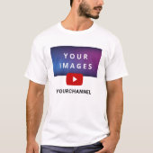 カスタムYoutubeチャンネル名とイメージの追加 Tシャツ (正面)