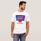 カスタムYoutubeチャンネル名とイメージの追加 Tシャツ (正面フル)