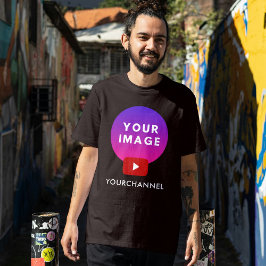カスタムYoutubeチャンネル名ブラック Tシャツ