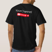 カスタムYouTubeチャンネル名Tシャツ Tシャツ (裏面)