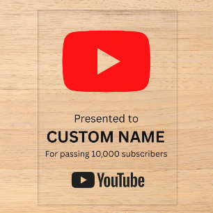 カスタムYouTube再生ボタン 透明 アクリル招待状
