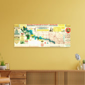 カスターのバトルフィールド高速道路のツーリングマップ キャンバスプリント (インサイチュ (リビング))