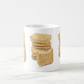 カスタードクリームの積み重ねのマグ コーヒーマグカップ (中央)