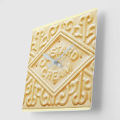 カスタードクリームレトロビスケットクッキー時計2 スクエア壁時計 (傾斜)