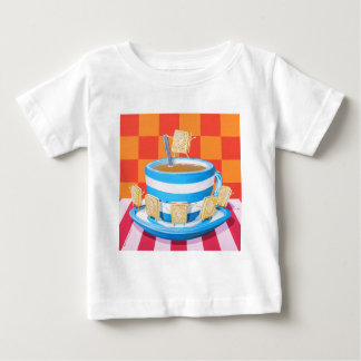カスタードクリーム色の茶 ベビーTシャツ