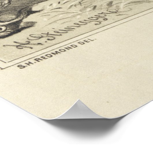 カスター将軍の死闘[1878?] ポスター (角)