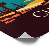 カスター州パークコンテンポラリーデザイン ポスター (角)