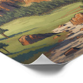 カスター州パークサウスダコタトラベルアートヴィンテージ ポスター (角)