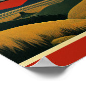 カスター州パークミニマリスト ポスター (角)