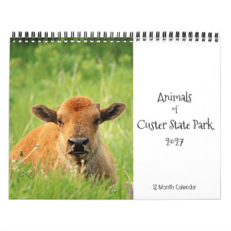 カスター州立公園の動物 2027年カレンダー カレンダー
