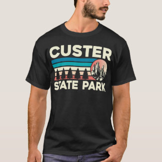 カスター州立公園サウスダコタアメリカンバイソン愛好家 Tシャツ