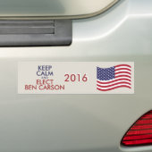 カスタ保イズ可能な選CalmとBEN CARSON バンパーステッカー (車上)