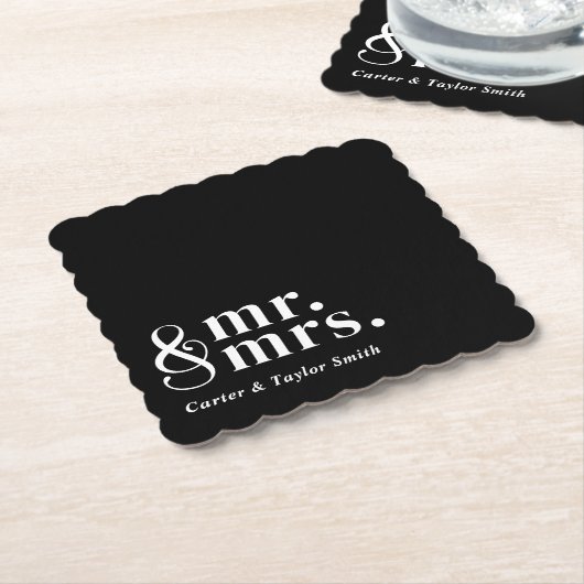 カスタ結婚したマイズ可能なタイ結婚トルのカップル ペーパーコースター (アングル)