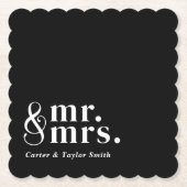 カスタ結婚したマイズ可能なタイ結婚トルのカップル ペーパーコースター (正面)