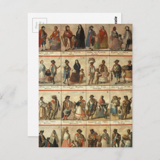 カスタ絵画全て ポストカード (正面/裏面)