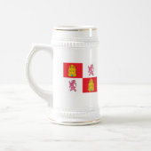 カスティリャおよびレオンの旗のマグ ビールジョッキ (左)