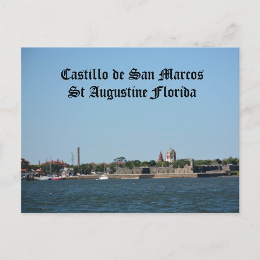 カスティージョデサンマルコスヒストリックセントオーガスティンFL ポストカード (正面)