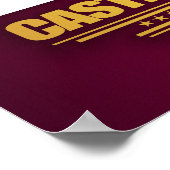 カスティーリャ・イ・レオン国旗 ポスター (角)