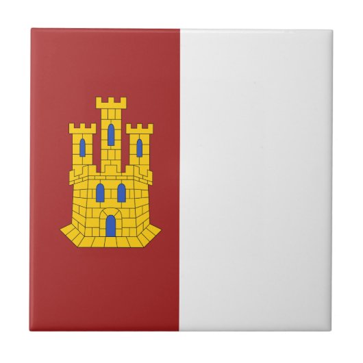 カスティーリャ・ラ・マンチャコート・オブ・アームズ – スペイン タイル (正面)