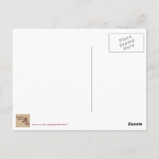 カスティーリョソースタースヘラルディックシールド ポストカード (裏面)