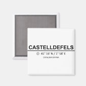 カステッデフェルの座標 マグネット (正面/裏面)