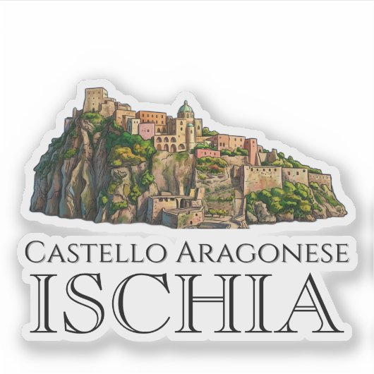 カステッロ・アラゴネーゼ、イスキア島 シール (正面)