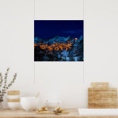 カステメザノ，イタリア – スノーウィーウィンターナイト ポスター (キッチン)