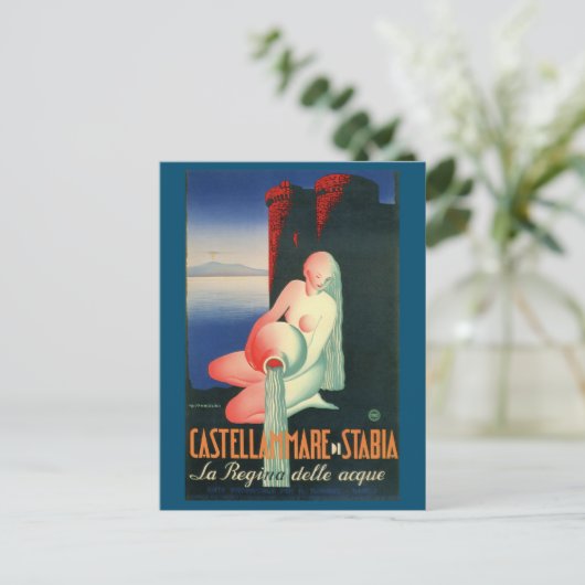 カステランマーレディスタビアナポリヴィンテージ ポストカード (スタンド正面)