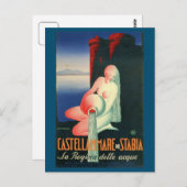 カステランマーレディスタビアナポリヴィンテージ ポストカード (正面/裏面)
