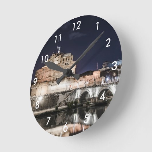 カステルサンアンジェロアットナイトインローマ ラウンド壁時計 (傾斜)