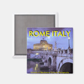カステルサンタンジェロ&ブリッジ，ローマ，イタリア マグネット (正面/裏面)