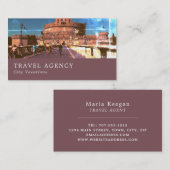 カステルサンタンジェロ，ローマ，イタリア，旅行代理店 名刺 (正面/裏面)