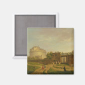 カステルサンタンジェロ，ローマ， 1776 (キャンバス上の油) マグネット (正面/裏面)