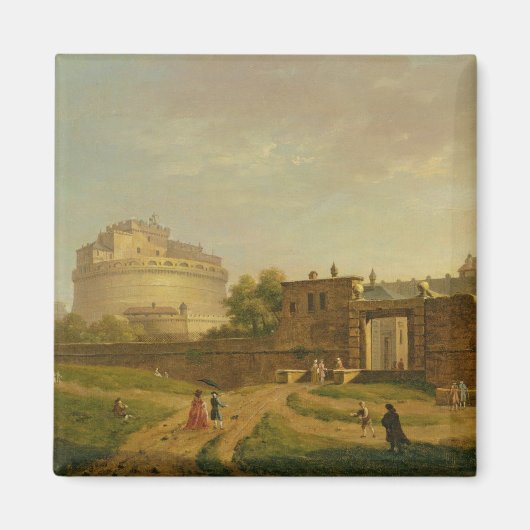 カステルサンタンジェロ，ローマ， 1776 (キャンバス上の油) マグネット (正面)
