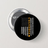 カストディアメリカ国旗USA用守衛学校 缶バッジ (正面&裏面)