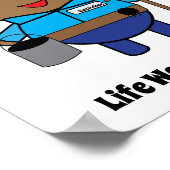 カストディアンジャナイターブラック男性かわいい おもしろい ポスター (角)