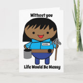 カストディアン·アフリカ系アメリカ人女性が個人設定 カード (正面)