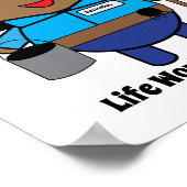 カストディオおもしろいナー黒人女性 ポスター (角)