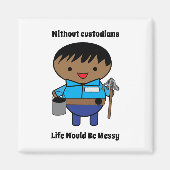 カストディオン小使い人生の汚れた黒男 マグネット (正面)