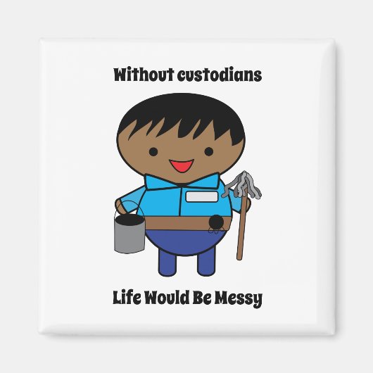 カストディオン小使い人生の汚れた黒男 マグネット (正面)