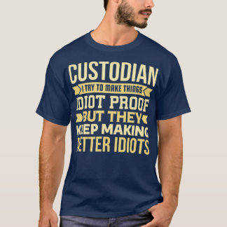 カストディギフト私は物事をバカにしようとしている Tシャツ