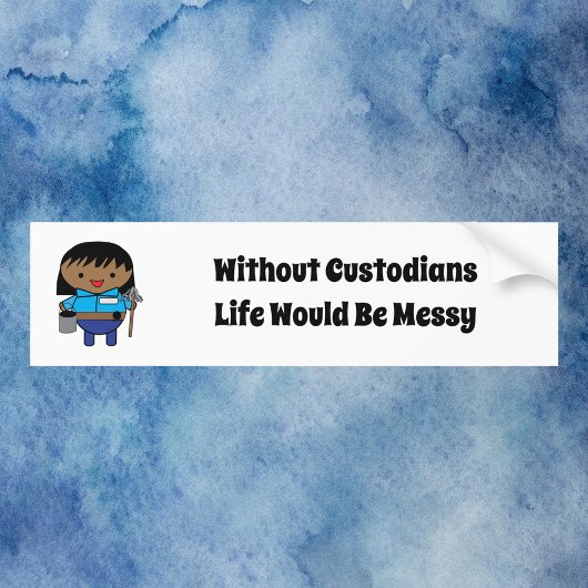 カストディヤナイター黒人女性かわいい バンパーステッカー