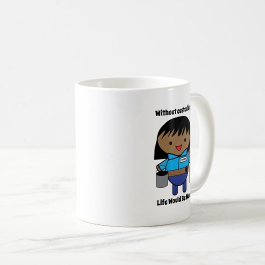 カストディージャナー黒人女性の個人設おもしろい定 コーヒーマグカップ (正面右)