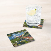 カストリーサンルシアカリブの島 スクエアペーパーコースター (インサイチュ)