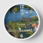 カストリーサンルシアカリブの島 壁時計 (正面)